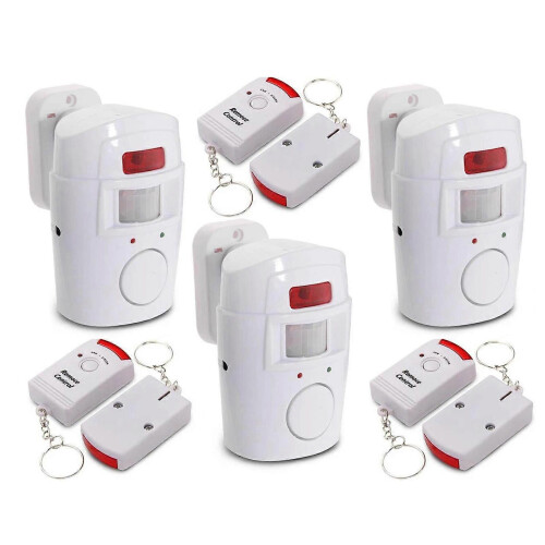 (3pcs) Wireless PIR Motion Sensor Alarm 105dB Home Security System with Remote Control for Home & Garage