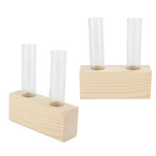 Reagenzglas-Pflanzen Vase Kiefern & Glas Hydrokultur Dekoration für Zuhause und Büro