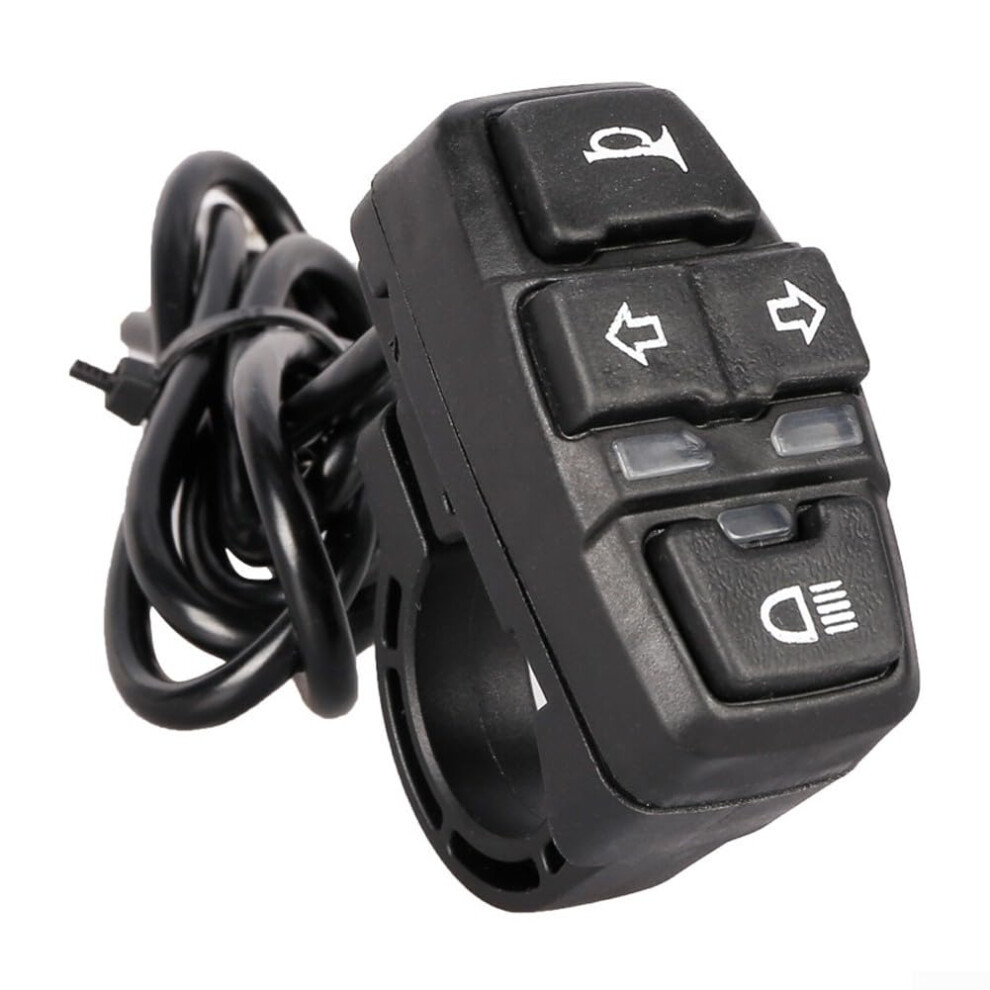 3In1 Motorcycle Handlebar Switch For Headlight And Turn Signal, Ipx4 Waterproof, Fits 22Mm 9199774137607