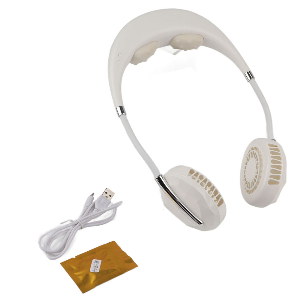 Silent & Portable Neck Fan, Bladeless Cooling Device, 360 Surround Cooling, Adjustable Speed Fan, Lightweight & Flexible Rotating Neckband, 9009791963373