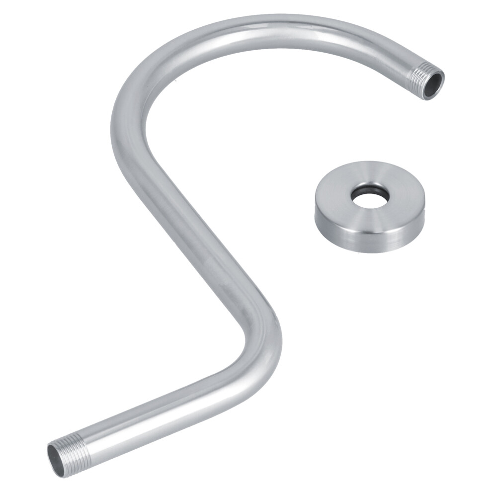 Bathroom Shower Arm Extension S Shape Gooseneck Stainless Steel Npt 233 Brushed 8071377024137
