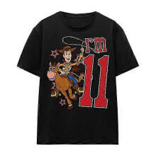 (S,Black)Toy Story Unisex Adult I'm 11 Woody Birthday T-Shirt