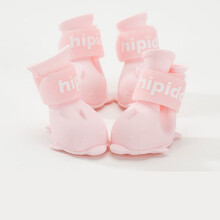 Niedliche pinke Silikon-Hunderegenstiefel Größe S für Pomeranian, Bichon & Teddy