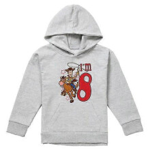 (12-13 Years,Athletic Heather)Toy Story Childrens/Kids I'm 8 Woody Heather Birthday Pullover Hoodie