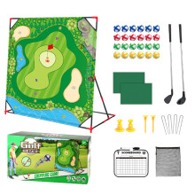 Golf Games for Adults Outdoor Interactive Sticky Ball Target Game, WeatherResistant Putting Mat Set, Green Backyard Fun