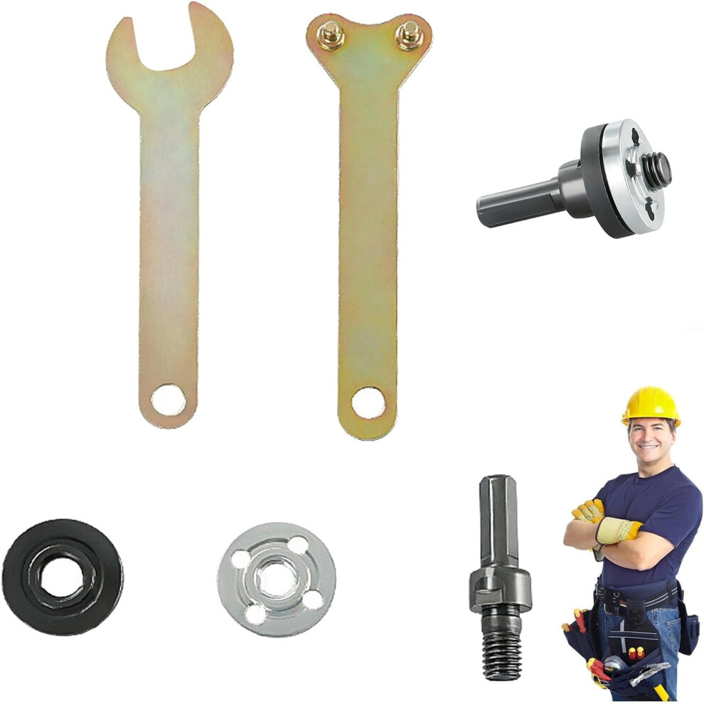 Angle Grinder Adapter For Electric Drill, 6Mm And 10Mm Shank Arbor Mandrel, Spanner, Variable Shaft Coupler 9382693462398