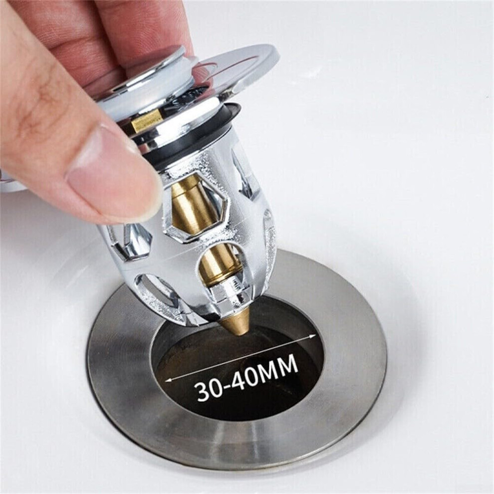 Sink Stopper Rustresistant All Copper Core Pop Up Drain Plug 3440Mm For Bathroom And Kitchen 9347817732634