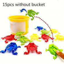 (Matches the image) 15pcs Vibrant Mini Jumping Frogs Finger Dexterity Game,Counting Math Skill Builder Ideal for Birthday Party Favors Education