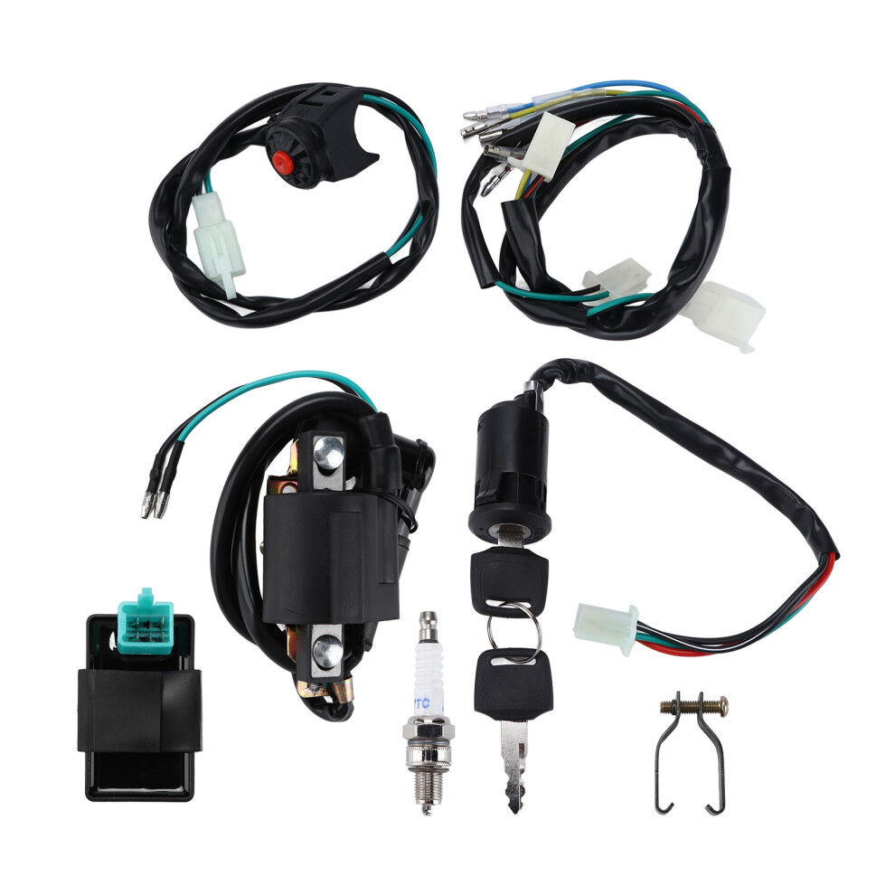 50Cc-160Cc Atv Dirt Bike Ignition Coil Spark Plug Wiring Kit Replacement 9391377026719