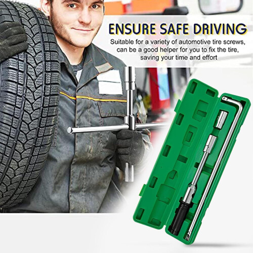 4 Way Wheel Nut Wrench with Storage Box, Fits Multiple Vehicle Types, Durable RustResistant Steel 1