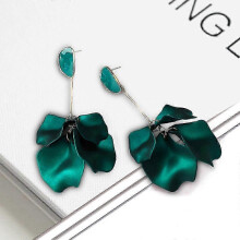 (A11) Acrylic Petal Earrings For Women Trend Luxury Long Dangle Drop Earrings Fairy Romantic