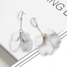 (A04) Acrylic Petal Earrings For Women Trend Luxury Long Dangle Drop Earrings Fairy Romantic