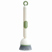 (Green) 360 Degree Rotating Scrub Brush with Soap Dispenser, Long Handle Kitchen Dishwashing Cleaner, Multi-Functional Scrubber for Pots & Sinks
