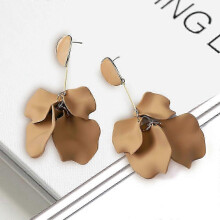 (A03) Acrylic Petal Earrings For Women Trend Luxury Long Dangle Drop Earrings Fairy Romantic