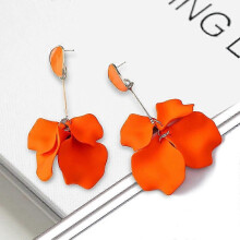 (A14) Acrylic Petal Earrings For Women Trend Luxury Long Dangle Drop Earrings Fairy Romantic