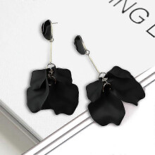 (A06) Acrylic Petal Earrings For Women Trend Luxury Long Dangle Drop Earrings Fairy Romantic