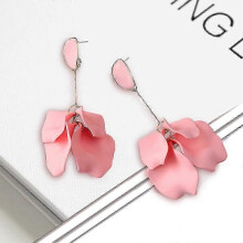 (A13) Acrylic Petal Earrings For Women Trend Luxury Long Dangle Drop Earrings Fairy Romantic