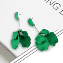 (A02) Acrylic Petal Earrings For Women Trend Luxury Long Dangle Drop Earrings Fairy Romantic
