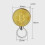 (Glod) Mini Coin Butane Ligher with Keychain Refillable Adjustables Novelty Cryptocurrency Lighter Present for Men 5