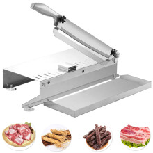 Stainless Steel Meat Slicer with Adjustable Thickness and NonSlip Base for Home Kitchen Use