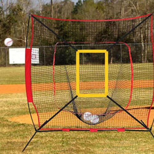 Pitching Target Strike Zone Target For Pitching Net, 4 Adjustable Straps, Portable Baseball Softball Training Yellow 1