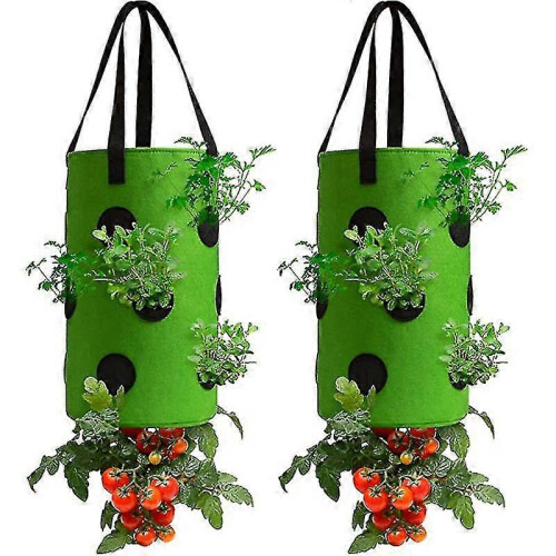 Upside Down Tomato & Herb Planter 3 Gallon 2 Pack Outdoor Hanger 25-26