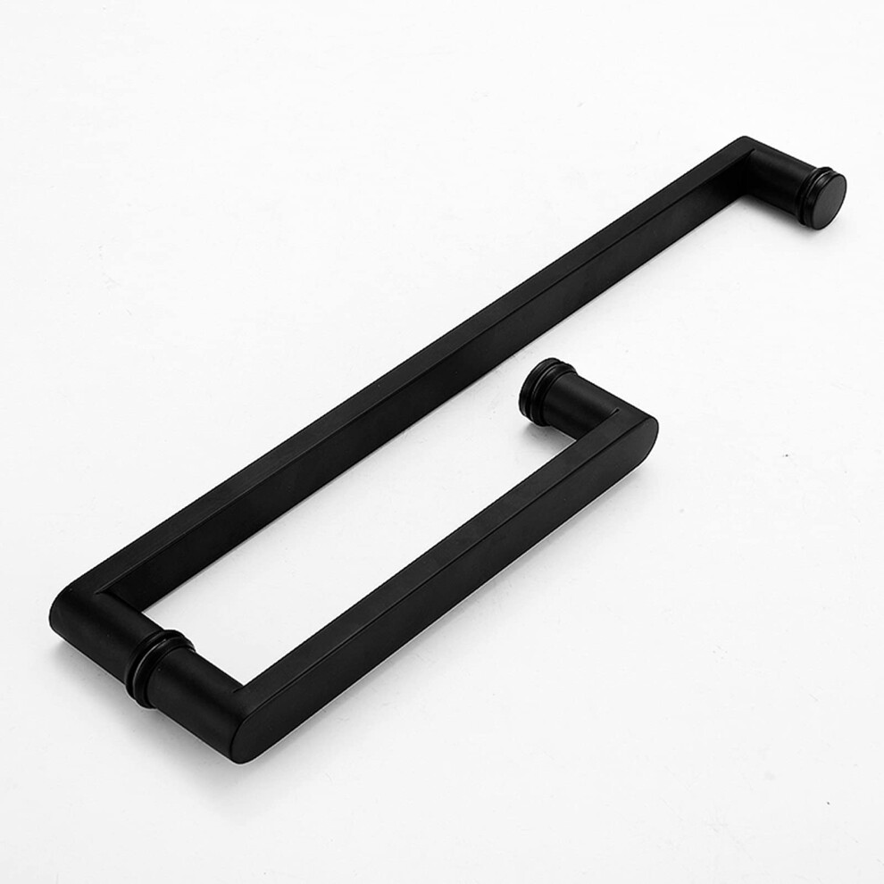Matte Black Stainless Steel Shower Door Handle Sets Push And Pull, Bathroom Door Knobs, For Shower Enclosures And Hotel 9382693462831