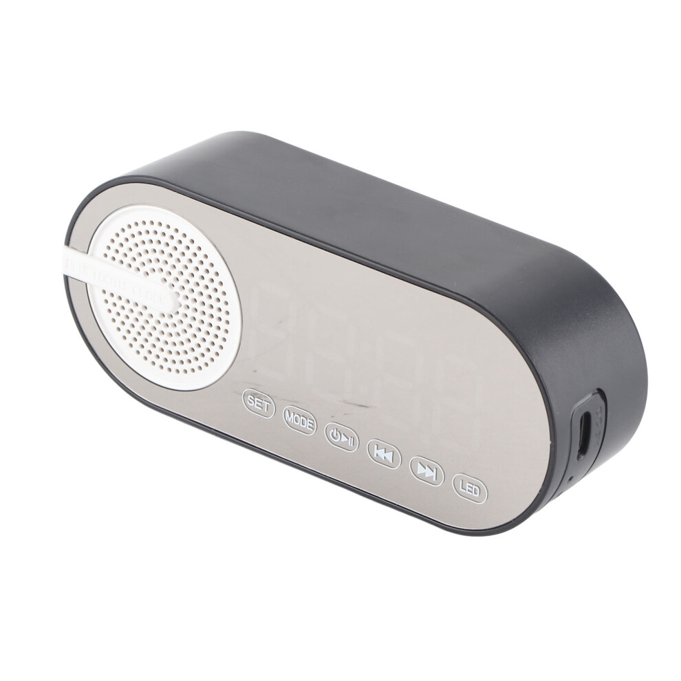 Portable Bluetooth Speaker With Digital Alarm Clock, 3W, 1200Mah Black 6911377030177