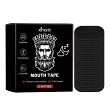 (1pc) 32pcs Black Mouth Tape for Sleeping, Anti-Snoring Mouth Strips for Improved Nose Breathing, Reduce Snoring & Teeth Grinding
