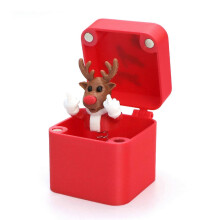 (Red Elk Finger) Christmas Middle Finger Prank Box, Santa Claus Elk Surprise Finger Pop-up Gift Box, Novelty Funny Prank Xmas Gift for Adults Kids