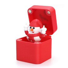 (Red Snowman) Christmas Middle Finger Prank Box, Santa Claus Elk Surprise Finger Pop-up Gift Box, Novelty Funny Prank Xmas Gift for Adults Kids