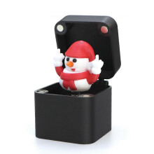 (Black Snowman) Christmas Middle Finger Prank Box, Santa Claus Elk Surprise Finger Pop-up Gift Box, Novelty Funny Prank Xmas Gift for Adults Kids