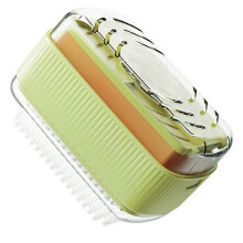 (Green) Soap Foam Dispenser Box, Portable Soap Dish With Drain & Lid, Multi-Functional Soap Holder