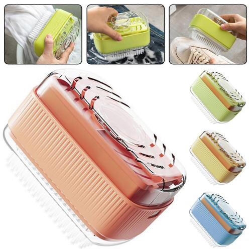 (Blue) Soap Foam Dispenser Box, Portable Soap Dish With Drain & Lid, Multi-Functional Soap Holder