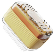 (Yellow) Soap Foam Dispenser Box, Portable Soap Dish With Drain & Lid, Multi-Functional Soap Holder