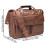 (Black) Laptops Tote Bag for Men Large PU Leather Briefcase for Men Multiple Compartments Messenger Bag 5