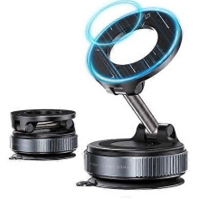 (Black) 2025 Upgraded Strong Magnetic Car Phone Holder for MagSafe, Ultra Vacuum Suction Cup Phone Mount 360 Degree Phone Holders