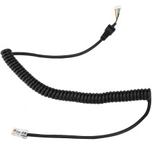 Vervangende microfoonkabel voor Yaesu, compatibel met Yaesu MH-36, MH-42 en MH-48 serie handmicrofoons, hoogwaardig ontwerp met veermechanisme ter