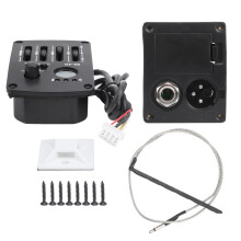 Sistema di preamplificazione per pickup di ukulele con equalizzatore EQ a 4 bande, pickup piezoelettrico a 3 bande, controlli avanzati, accordatore