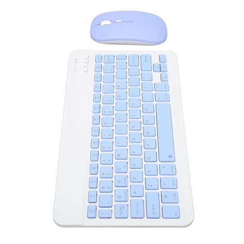 Conjunto de teclado e mouse sem fio, teclado e mouse Bluetooth sem fio, design ultrafino e recarregável para PC, Mac, Windows, iOS e Android, 1