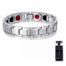 (silver) Copper Pulse Prostate Wellness Band,Magnetic Bracelet Improves Blood Circulation