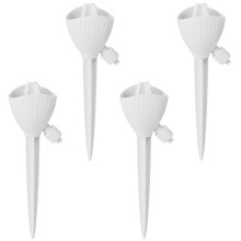 (4pcs, White) Watering System for Potted Plants, Automatic Plant Waterer with Slow Release Valve for Outdoor Plants and Vacation Plant