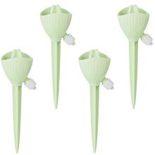 (4pcs, Green) Watering System for Potted Plants, Automatic Plant Waterer with Slow Release Valve for Outdoor Plants and Vacation Plant