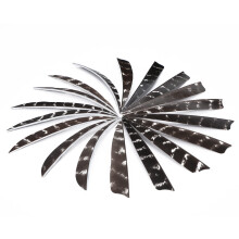 Feather Fletching 12 Pcs For DIY Arrows Turkey Feather Shield Vanes TeardropShaped 4In For Wooden Carbon Bamboo Arrows