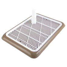 Dog Potty Portable Indoor Dog Toilet With Removable Uprights Training Mat For Dogs And Pets Brown 50x36 cm 20x14 in
