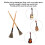 2Pcs Drum Stick Brush Set Solid Wood Retractable Wire Accessories 3
