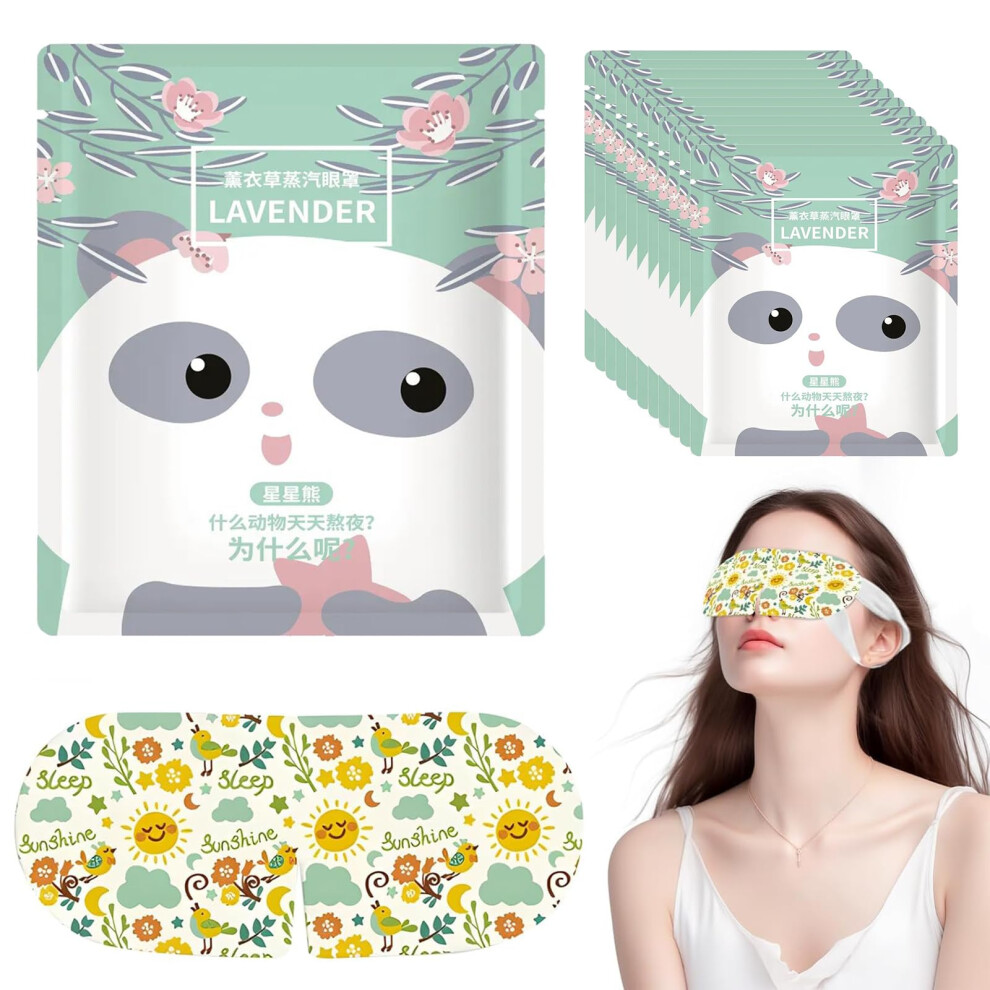 Lavender Self Heated Eye Mask Disposable 25 Pack Scent Steam Eye Mask For Relaxation Dry Eyes Migraine Relief