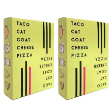 (2pcs, Yellow) Santa Cookie Elf Candy Snowman Christmas Card Game, Taco Cat Goat Cheese Pizza Holiday Card Game for Kids, Teens, Adults, and Families