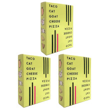 (3pcs, Yellow) Santa Cookie Elf Candy Snowman Christmas Card Game, Taco Cat Goat Cheese Pizza Holiday Card Game for Kids, Teens, Adults, and Families