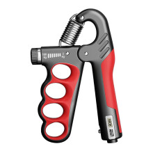 (2 - Electronic Count, Red) Adjustable Hand Grip Strengthener Portable Hand Gripper Forearm & Wrist Training for Men Women